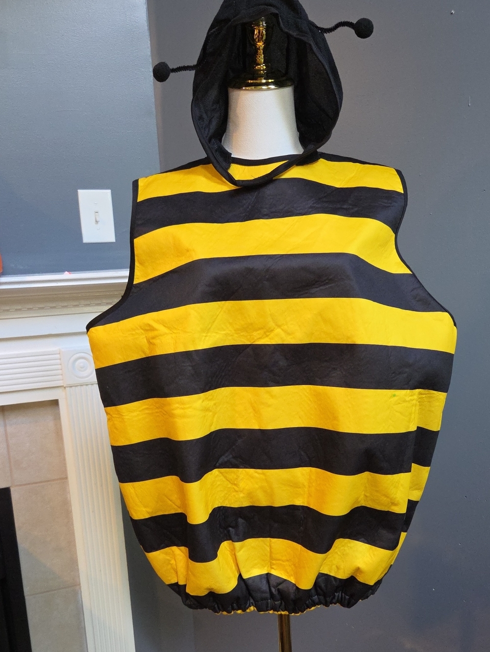 Womens Bumblebee Costume - Yellow and Black Hooded Outfit